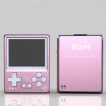 GKD Pixel 2 Pink Color Metal Retro Game Console Portable Mini Pocket Handheld, 2.4-inch IPS Screen Preinstalled with 64GB TF Card 1800mAh Battery