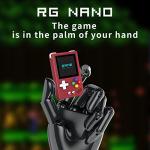RG Nano Mini Retro Game Handheld, Plug and Play Video Games Aluminum Alloy CNC 1.54 Inch IPS Screen, Handheld Games with 64G TF Card Pre-installed 5405 Games