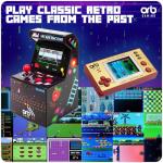 Orb Mini Retro Handheld Games Console & Arcade Bundle - 1 x 150 In-Built Games Console & 1 x 240 In-Built Games Arcade, Full Colour LCD Screen - Thumbs Up!