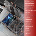 R36S Retro Handheld Game Console - 21,000+ Classic Games, 3.5" IPS Screen, 64GB/128GB, Portable Linux Gaming Device (128g-yellow)