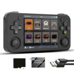 RG35XX H Linux Retro Handheld Game Console 35xx H with a 64G Card Pre-Loaded 6900 Games,RG35XXH 3.5'' IPS Screen Supports 5G WiFi Bluetooth HD and TV Output (ANBERNIC RG35XX H-Black-NEW)