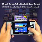 NEOCADE Retro Pocket Console for Mega Drive with LCD 3.5, 12 MD Multigame Cartridges and 20 Integrated NES Games