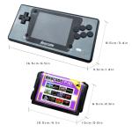 NEOCADE Retro Pocket Console for Mega Drive with LCD 3.5, 12 MD Multigame Cartridges and 20 Integrated NES Games