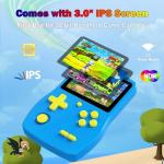Bornkid 32 Bit Handheld Game Console for Kids,3.0" IPS Screen with Buit in 139 HD Video Games, Portable Rechargeable Game System, Electronic Gaming Player Gifts Toys for Boys Girls