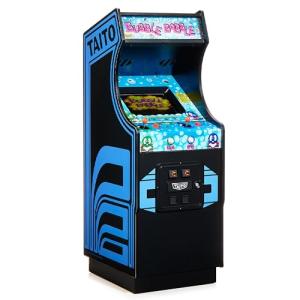 Numskull Quarter Arcades Bubble Bobble Collector's Edition Mini Arcade - 1/4 Scale Authentic Wooden Replica, Original ROM, Rechargeable Battery & 3W Speakers for Retro Enthusiasts.