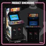 Numskull Quarter Arcades Teenage Mutant Ninja Turtles Collector's Edition Mini Arcade - 1/4 Scale Authentic Wooden Replica, Original ROM, Rechargeable Battery & 3W Speakers for Retro Enthusiasts