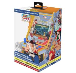 My Arcade Super Street Fighter II Mini Arcade Machine - Micro Player Pro Table Top Arcade Machine, Portable Handheld Game, Retro Gaming Console, Mini Retro Games Machines for Kids & Adults
