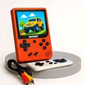 VastCart Retro Handheld Gaming Console with 400+ ClassicGames | 3.0-Inch LCD Screen | Rechargeable Battery | Portable Video Game Player with TV Output | Fun Gift for Kids & Adults(Multi Color)