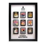 Official Atari 3D Wall Art, Authentic Cartridges Collection for Gaming Setup, Gamer Wallpaper, Gaming-Room Decor and Wall Stickers, Black Frame - ThumbsUp!