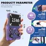 R36S Retro Handheld Games Console, 20,000+ Classic Games Portable Pocket Video Player with 3.5 Inch HD Screen, 64G TF Card, Open Source Linux System Screen for Teens and Adults (Purple 64G)