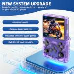 R36S Retro Handheld Games Console, 20,000+ Classic Games Portable Pocket Video Player with 3.5 Inch HD Screen, 64G TF Card, Open Source Linux System Screen for Teens and Adults (Purple 64G)