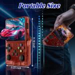 Blidinner R36S Retro Handheld Video Game Console -With Linux System,3000mAh Battery,3.5 Inch Screen,64G TF Card,20000+ Classic Games,Portable Game Console for Present to Give Friends for Christmas-Red