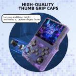 R36S Retro Handheld Games Console, 20,000+ Classic Games Portable Pocket Video Player with 3.5 Inch HD Screen, 64G TF Card, Open Source Linux System Screen for Teens and Adults (Purple 64G)