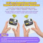 R36T Retro Gaming Console, 3.5'' IPS Screen CRT-Inspired, Handheld Game Console with 18000+ Classic Games, 3500mAh Battery, Supports Multiple Mainstream Emulators, WiFi Network Battling, 64GB (White)