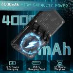 R36MAX Retro Handheld Game Console,Game Console with 256GB TF Card, 40000+ Classic Games,Game Console 4.0" IPS HD Screen 4000mAh Rechargeable Portable Video Console Pocket Arcade-Transparent Black