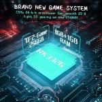 R36MAX Retro Handheld Game Console,Game Console with 256GB TF Card, 40000+ Classic Games,Game Console 4.0" IPS HD Screen 4000mAh Rechargeable Portable Video Console Pocket Arcade-Transparent Black