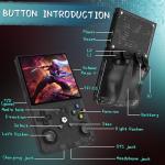 R36MAX Retro Handheld Game Console,Game Console with 256GB TF Card, 40000+ Classic Games,Game Console 4.0" IPS HD Screen 4000mAh Rechargeable Portable Video Console Pocket Arcade-Transparent Black