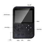 Portable Handheld Games Console with 800 Classical Games,Mini Retro Game Player Support for Connecting TV and Two Players,1020mAh Rechargeable Battery, Present for Kids and Adult (Black)