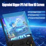 GWALSNTH V40 MAX Retro Handheld Game Console, 40000 Games Preloaded 256G TF Card, Built-in 49+ Emulators, 4.0 Inch 4K HD IPS Screen, 4000mAh Battery, Portable Pocket Video Game Console (Black Color)