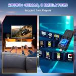 Higoal Wireless Retro Game Console, 4K HDMI Output, Progress Saving Function, 20000 Games 18 Emulators, Support 2 Players