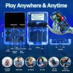Febotak R36S Retro Handheld Game Console, 128GB Retro Gaming Console with 30+ Mainstream Emulators, 40,000+ Classic Games, Open Source Linux System, 3500mah Battery (blue)