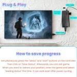 Higoal Wireless Retro Game Console, 4K HDMI Output, Progress Saving Function, 20000 Games 18 Emulators, Support 2 Players