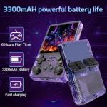 R36S Retro Handheld Games Console, 40,000+ Classic Games Portable Pocket Video Player with 3.5 Inch HD Screen, 128G TF Card, 3300mAh Battery,Open Source Linux System Screen for Teens and Adults,Purple