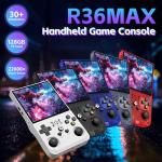 R36MAX Retro Handheld Game Console with Open Source Linux System, 128GB TF Card Built-in 22,000+ Classic Video Game, Portable Gaming Console with 4.0-inch IPS HD Screen & 4000mAh Battery (Black 128GB)