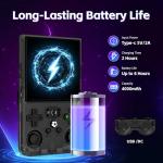 R36MAX Retro Handheld Game Console with Open Source Linux System, 128GB TF Card Built-in 22,000+ Classic Video Game, Portable Gaming Console with 4.0-inch IPS HD Screen & 4000mAh Battery (Black 128GB)