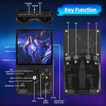 R36MAX Retro Games Console, 128GB Handheld Games Consoles with 22000+ Classic Games, 4 Inch IPS 720×720 Screen All in One Portable Gaming Console, Linux System 4000mAh Battery for Adults, Black