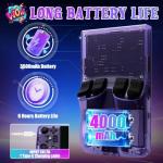 R36MAX Retro Handheld Game Console, Retro Gaming Console with 128G Built-in 22000+ Classic Games, Open Source Linux System 4 Inch IPS Screen Portable Games Consoles for Teens and Adults (Purple)