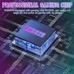 R36MAX Retro Handheld Game Console, Retro Gaming Console with 128G Built-in 22000+ Classic Games, Open Source Linux System 4 Inch IPS Screen Portable Games Consoles for Teens and Adults (Purple)