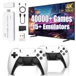 Febotak 2025Upgraded Retro Gaming Console Pro, 4K HDMI Video Game Consoles with 40,000+ Games &15 Emulators, Plug and Play Video Gaming Stick with Upgrade Dual 2.4G Wireless Controllers