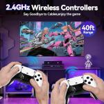 Febotak 2025Upgraded Retro Gaming Console Pro, 4K HDMI Video Game Consoles with 40,000+ Games &15 Emulators, Plug and Play Video Gaming Stick with Upgrade Dual 2.4G Wireless Controllers
