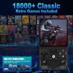 2026 New Upgrade R36MAX Retro Handheld Game Console with 128GB Built-in 18000+ Classic Games, Portable Video Gaming Console Linux System 4.0 Inch IPS Screen, 4000mAh Rechargeable Battery-Black