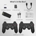 Kiyicjk Retro Game Console–4K HDMI, 64GB, 20,000+ Classic Games, Wireless Retro Game Stick with Dual 2.4G Wireless Controllers, Plug & Play Gaming Console for Family, Friends, Teens & Adults