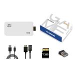 Wireless Retro Games Console, Wireless Retro Game Console, Gaming Stick 4k HDMI Output Built-in 40,000 Games 23 Emulators, 2.4GHz Wireless Controllers for Family Fun & Nostalgic Gaming (White 128G)