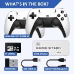Wireless Retro Game Console Stick Built-in Games, Plug & Play TV Video Retro Gaming Stick with 4K HDMI Output, 23 Emulators and Dual 2.4G Wireless Controllers, Classic Video Games Console