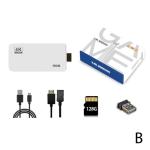 Wireless Retro Games Console, Wireless Retro Game Console, Gaming Stick 4k HDMI Output Built-in 40,000 Games 23 Emulators, 2.4GHz Wireless Controllers for Family Fun & Nostalgic Gaming (White 128G)