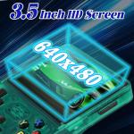 R36S Retro Video Game Console - Supports 30000+Classic Games, Open Linux Source, 3000mAh Battery, Portable Game Console with 3.5 Inche Screen,128G TF Card, Birthday Gift for Partner and Adults-Green
