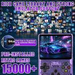 XPJBKC R36s Handheld Game Console, Retro Handheld with 3.5 Inch IPS Screen and 64G TF Card, Portable Hand Held Game Consoles with Linux System and 18000+ Preloaded Games, Gaming Console for Adults