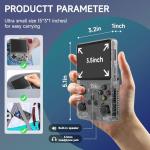 R36S Retro Handheld Games Console, 20,000+ Classic Games Portable Pocket Video Player with 3.5 Inch HD Screen, 64G TF Card, Open Source Linux System Screen for Teens and Adults (Black 64G)