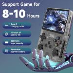 R36S Retro Handheld Games Console, 20,000+ Classic Games Portable Pocket Video Player with 3.5 Inch HD Screen, 64G TF Card, Open Source Linux System Screen for Teens and Adults (Black 64G)