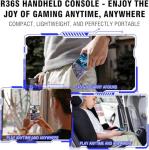 R36S Retro Handheld Game Console with 64G Built-in 15000+ Classic Games, Open Source System,3.5-Inch Screen Portable Classic Handheld Game Console -Birthday Gift for Kids ,Teens ,Man(Purple)