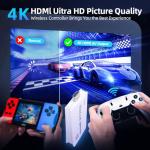 HENTOK Retro Gaming Console Video Game Console 2 Game Controllers, 64GB Built-in Memory Card 30,000+ Games, 1080P/720P HD Screen-green