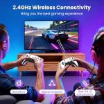 Retro Game Console, Retro Game Stick with Built-in 20,000+ Classics, 23 Emulators, 4K HDMI, Retro Gaming Console with Dual Wireless Controllers, Plug & Play for Family Fun!