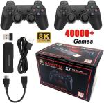 Retro Games Console, 4K Game Stick HD Video Game Console 64G Built-in 30000+ 3D Games 40+ Simulators With Wireless Controller（Black 64G)