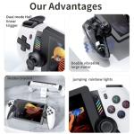 BAIR XS M28 Retro Handheld Gaming Console, 7.1 Inch Screen, 21000 Pre-loaded Games, 128GB Storage, Dual Hall Linear Trigger, Double Vibration, Grey, 12 Years and Up