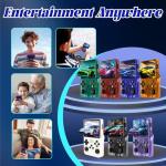 Blidinner R36S Retro Handheld Video Game Console -Linux System,3000mAh Battery,3.5 Inch Screen,64G TF Card,20000+ Classic Games,Portable Game Console for Present to Give Friends for Christmas-Purple