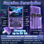 Blidinner R36S Retro Handheld Video Game Console -Linux System,3000mAh Battery,3.5 Inch Screen,64G TF Card,20000+ Classic Games,Portable Game Console for Present to Give Friends for Christmas-Purple